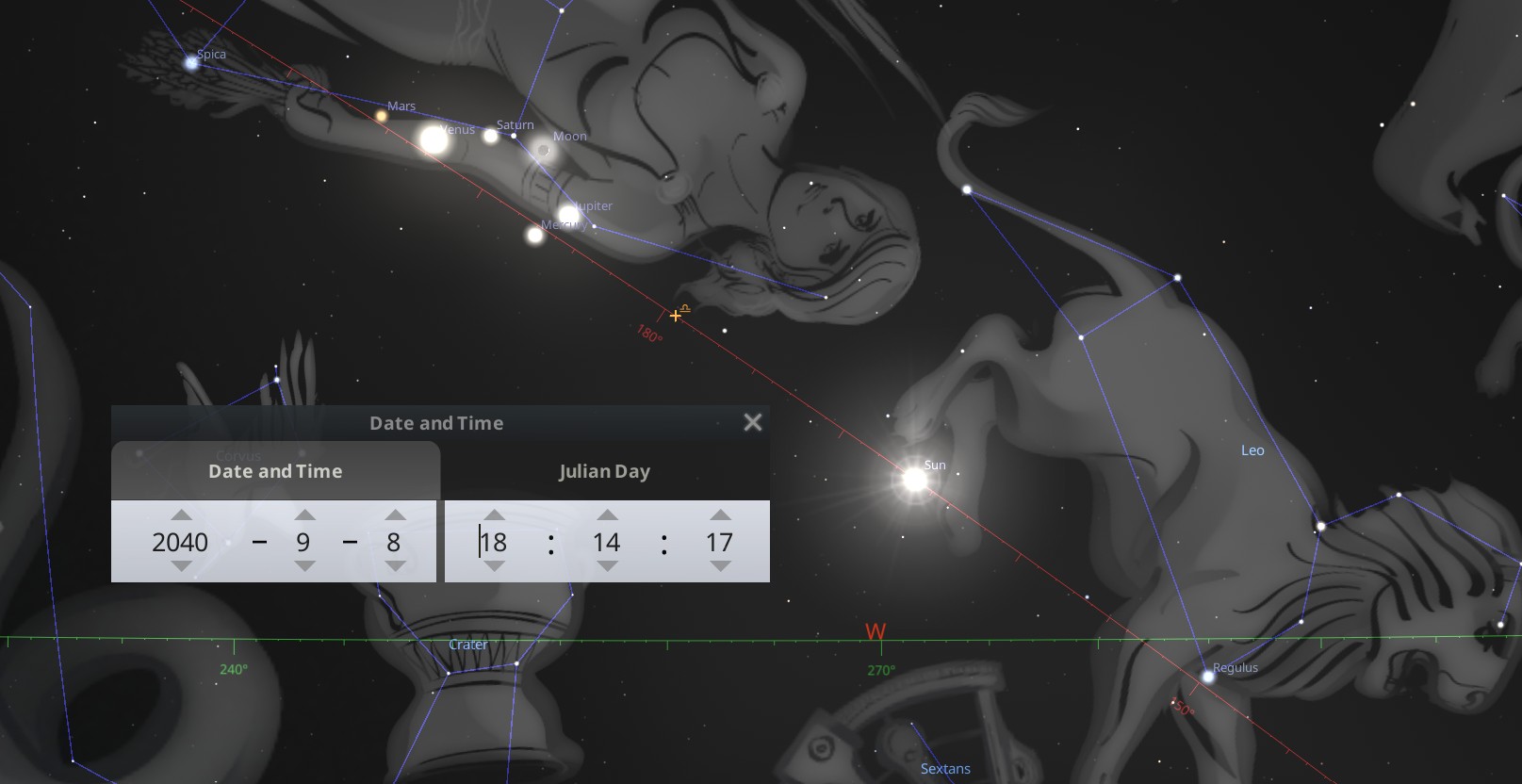 Seven planets aligned in Virgo constellation on September 8, 2040 - Day of Atonement